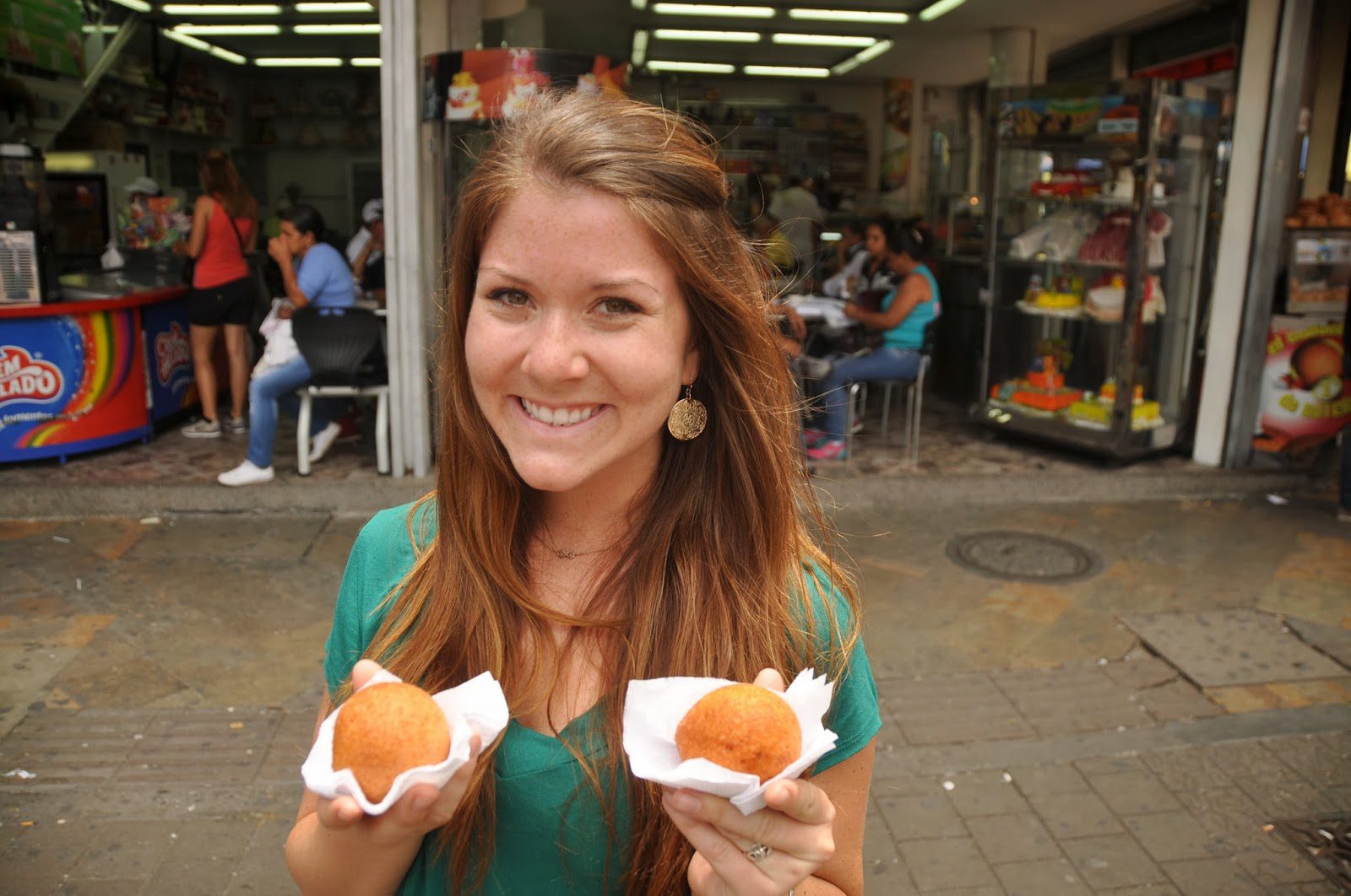 Buñuelo, a fried ball of dough - kind of like a savory doughnut