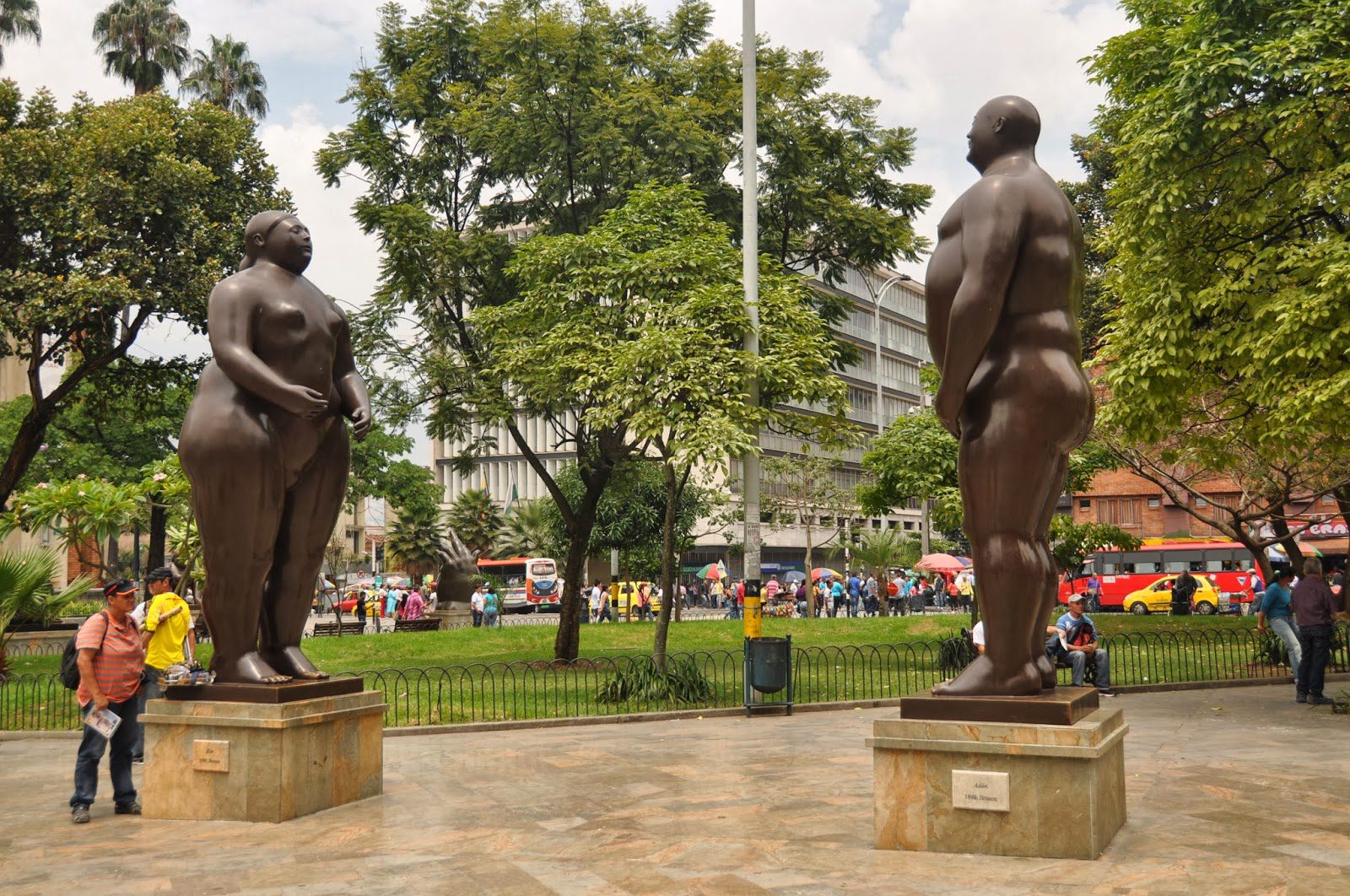 We saw lots of Botero's famous bronze statues