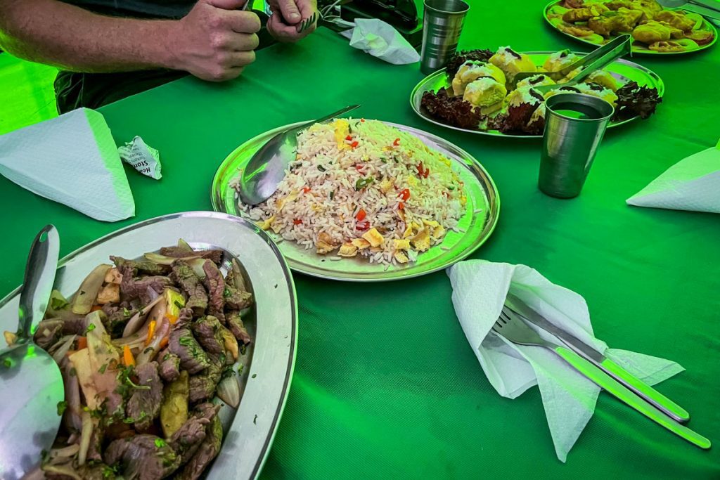 food on the Inca Trail trek