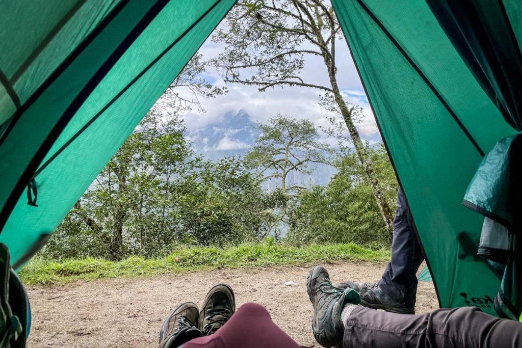 tents on the Inca Trail