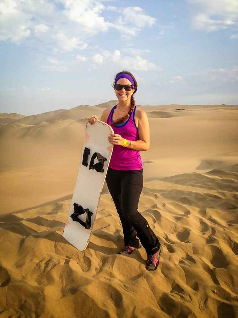 Sandboarding in Huacachina Peru