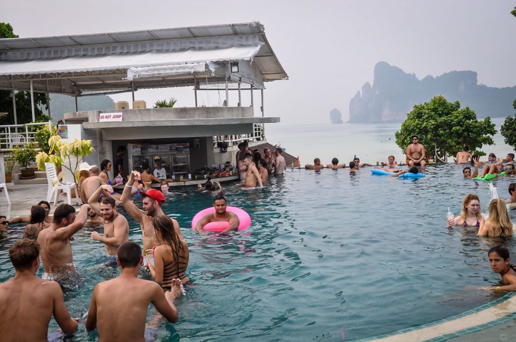 Koh Phi Phi pool party Princess Diamond Resort Thailand