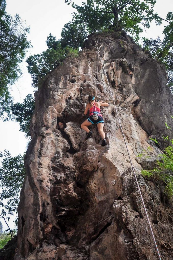 Rock Climbing Railay Beach Krabi Thailand