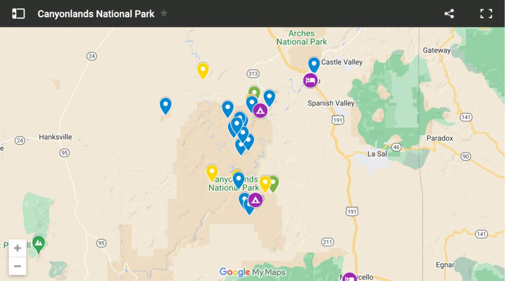 Canyonlands National Park Map