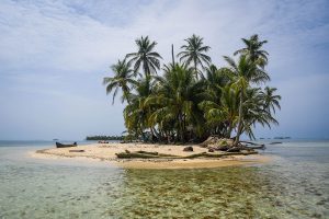 San Blas Islands Panama to Colombia Beach Palm Trees