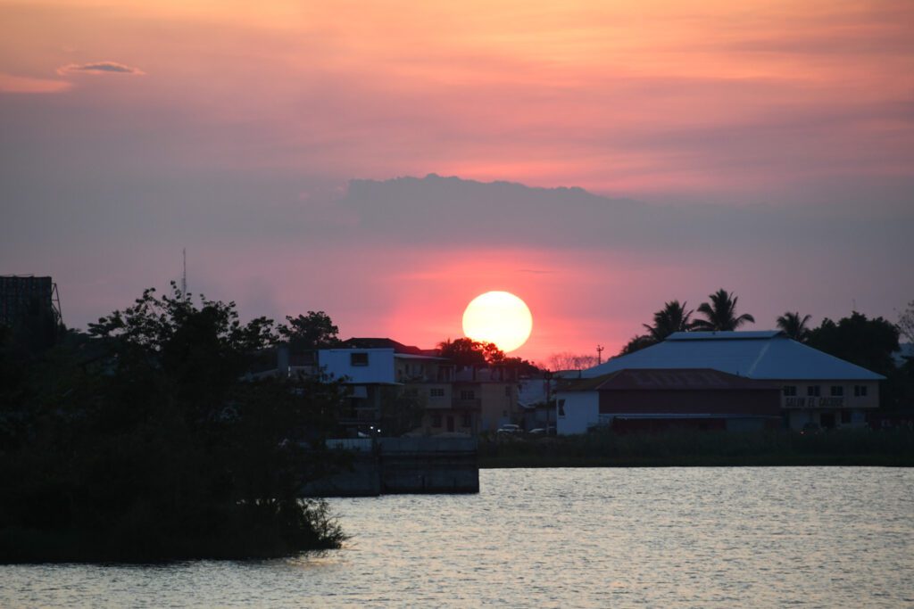 Flores Guatemala sunset