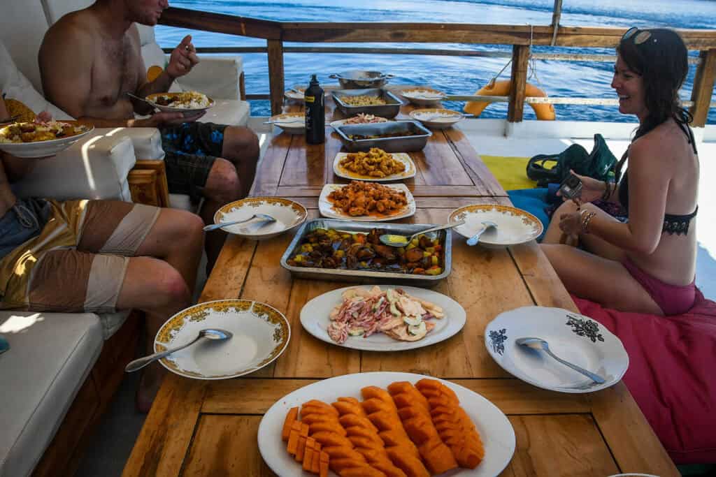 Komodo Liveaboard Indonesia food