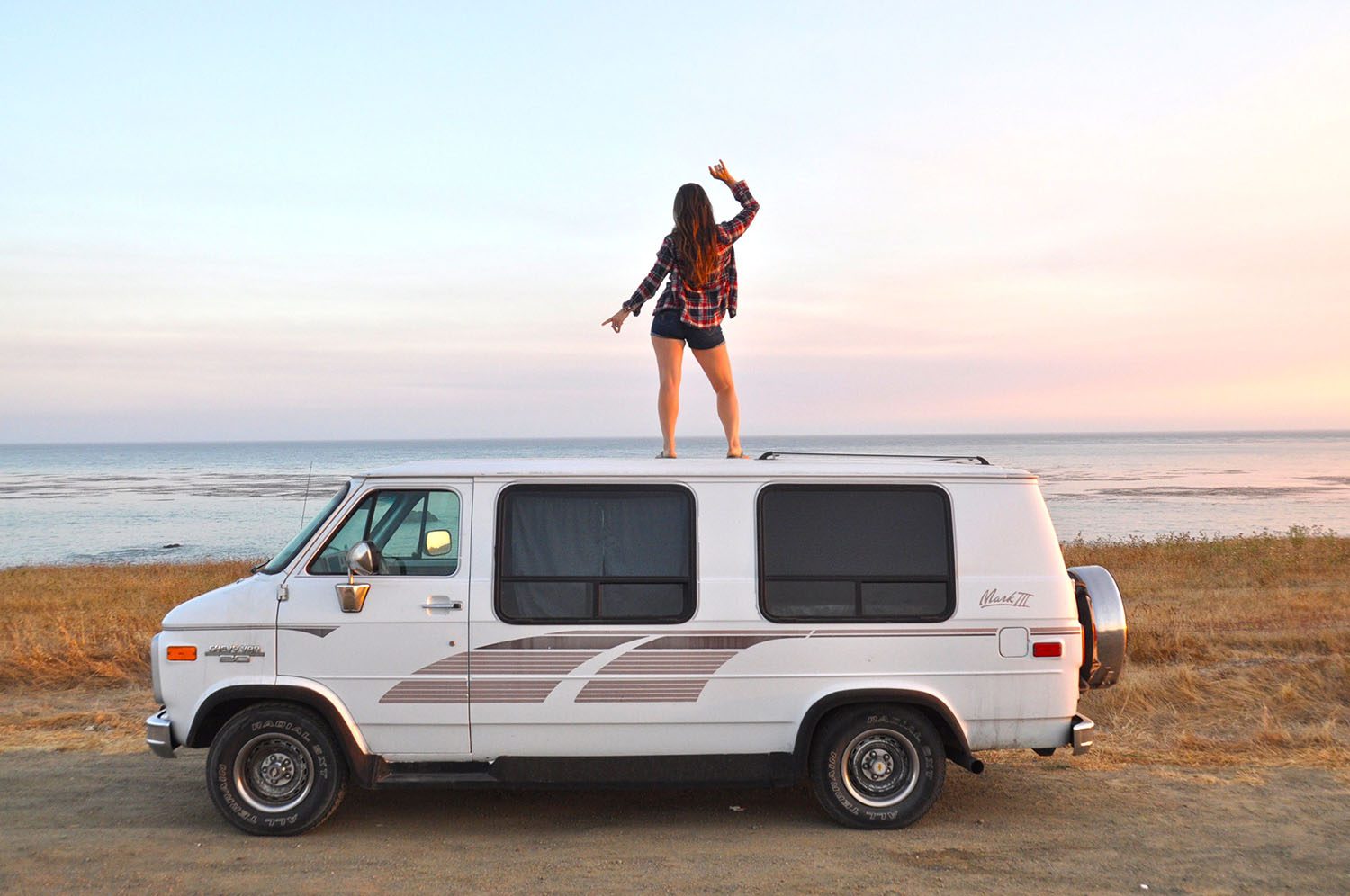 Ocean Mountain Sun Wave Beach PNW West Coast Truck Van Car Vinyl Decal Sticker 