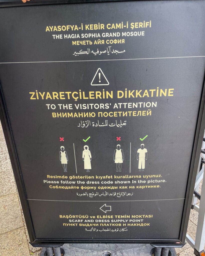 Hagia Sophia dress code Istanbul