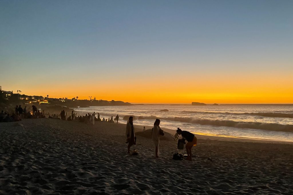 Cape Town sunset from Clifton Beach 2