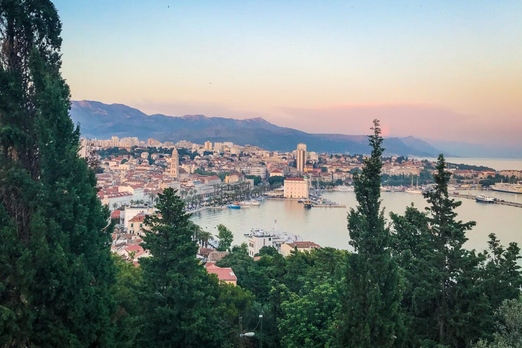 View from Marjan Hill Split Croatia