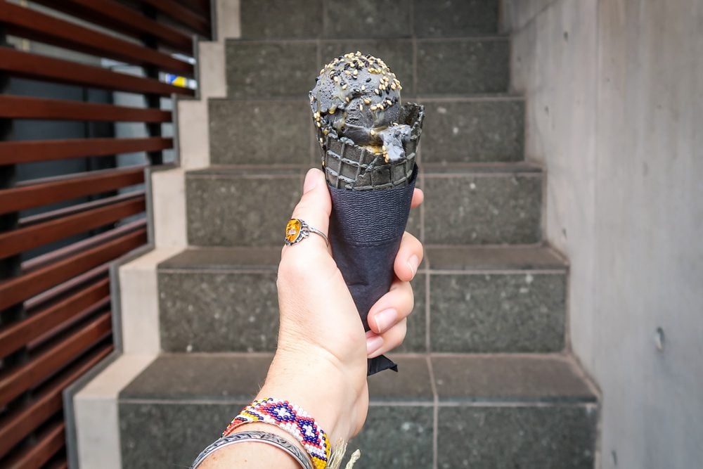 foods to eat in Japan | black sesame ice cream