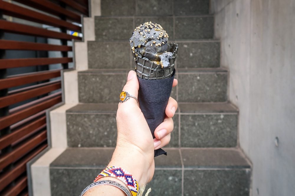 foods to eat in Japan | black sesame ice cream