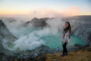 Ijen Crater Sunrise Hike Blue Flame Java Indonesia