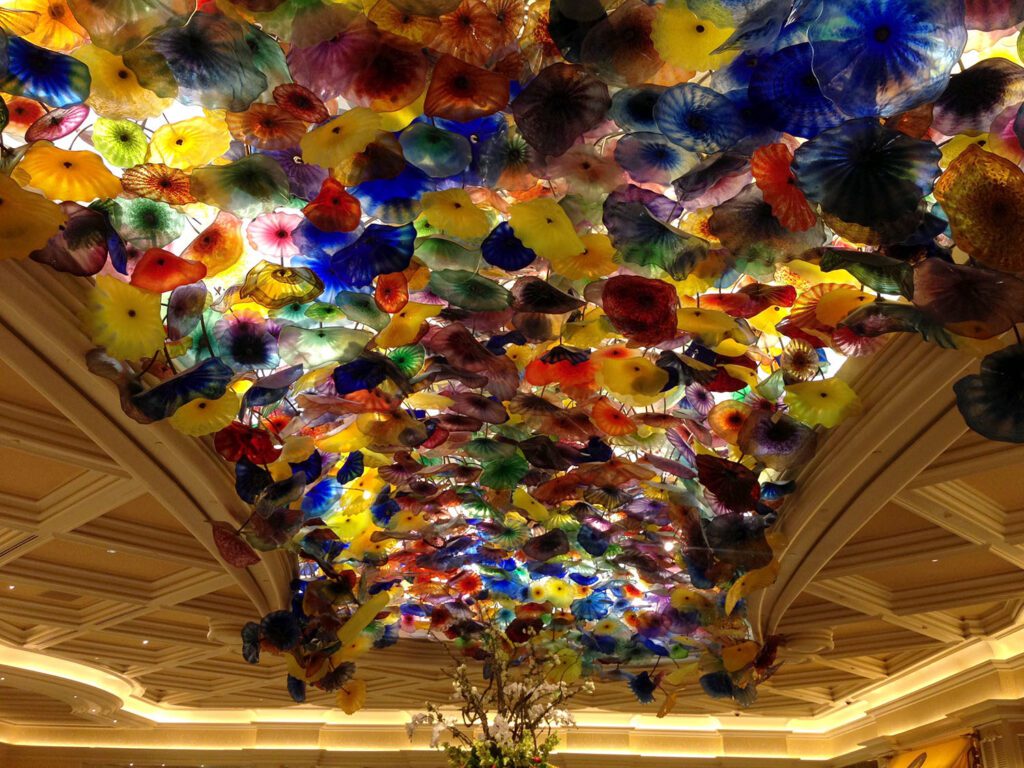 Chihuly glass installation at the Bellagio Hotel Las Vegas