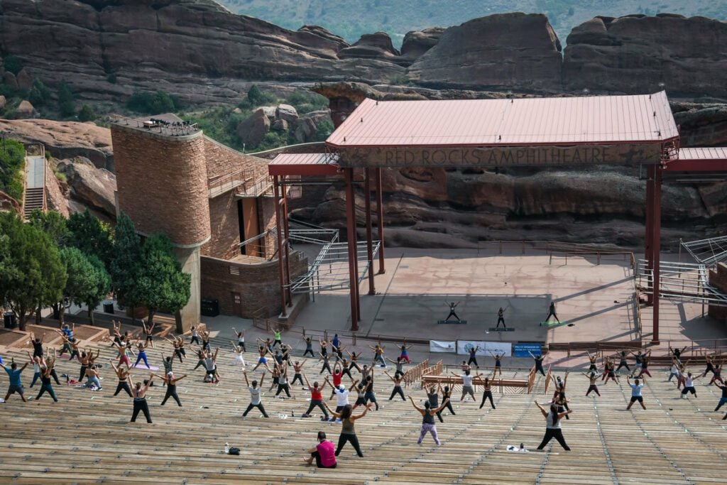 Yoga on the Rocks Red Rocks Colorado