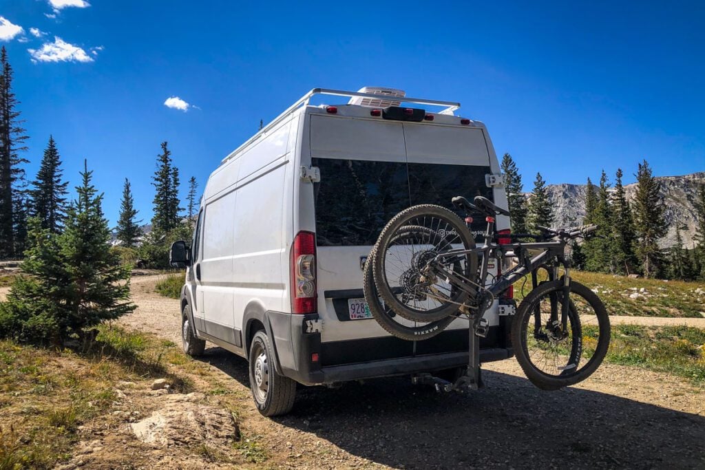 Campervan bike rack