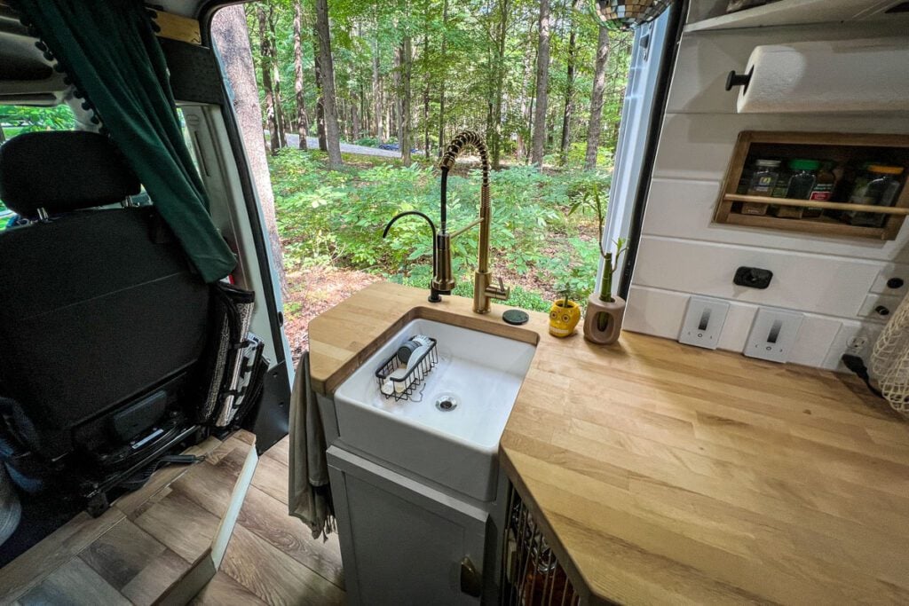 Campervan kitchens-Lola door way sink