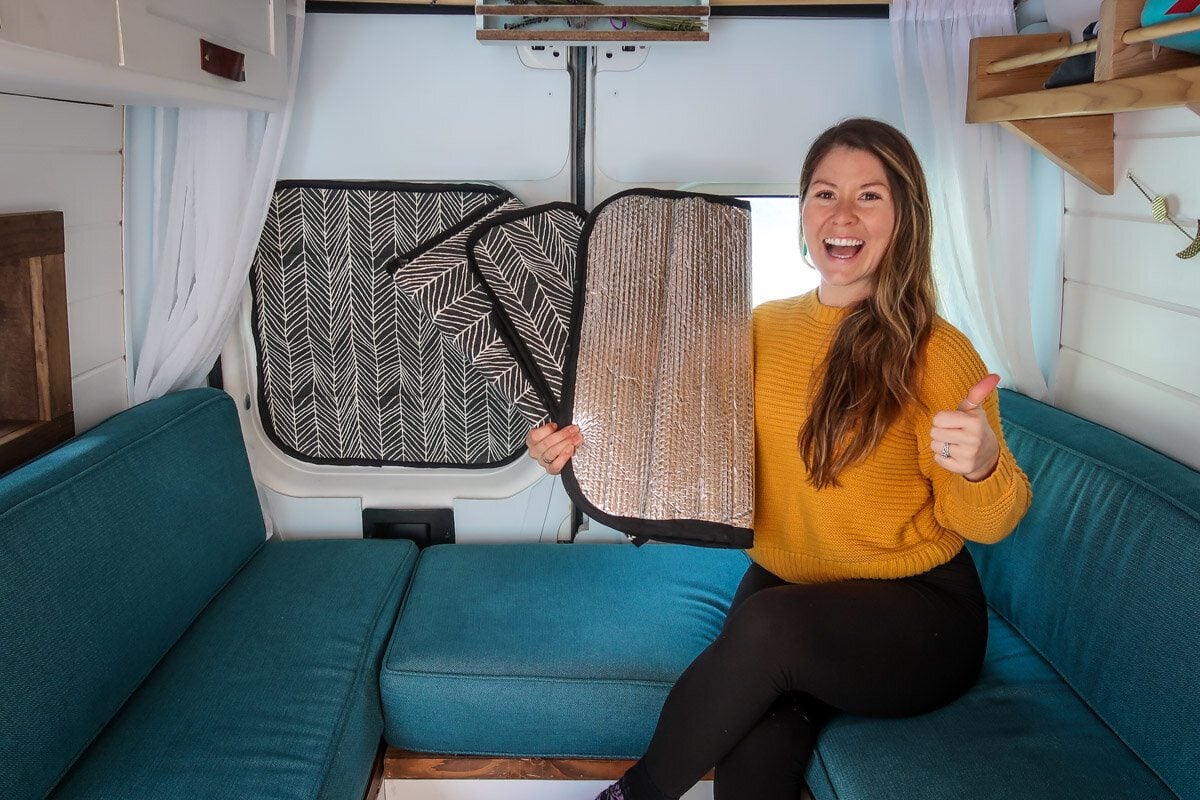 DIY Campervan Curtains vs. Insulated Window Covers