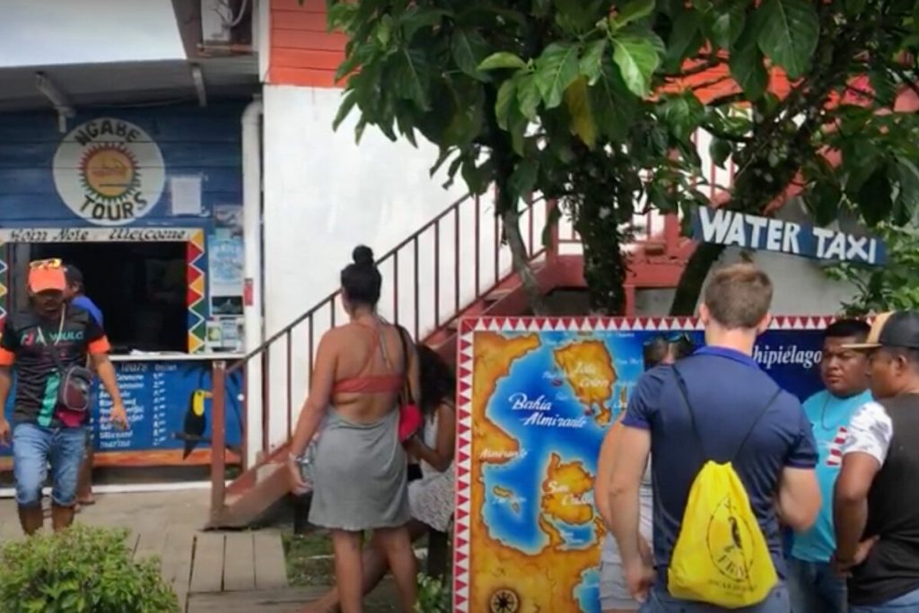 Water Taxi stand on Bocas del Toro Panama 