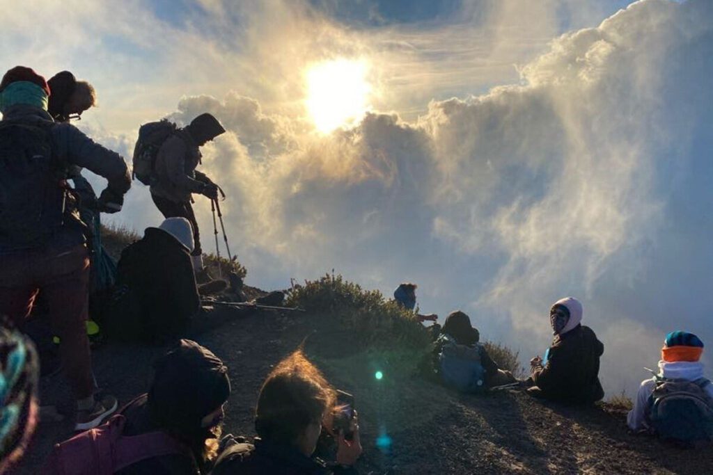 Sunset over Fuego Acatenango Hike Guatemala