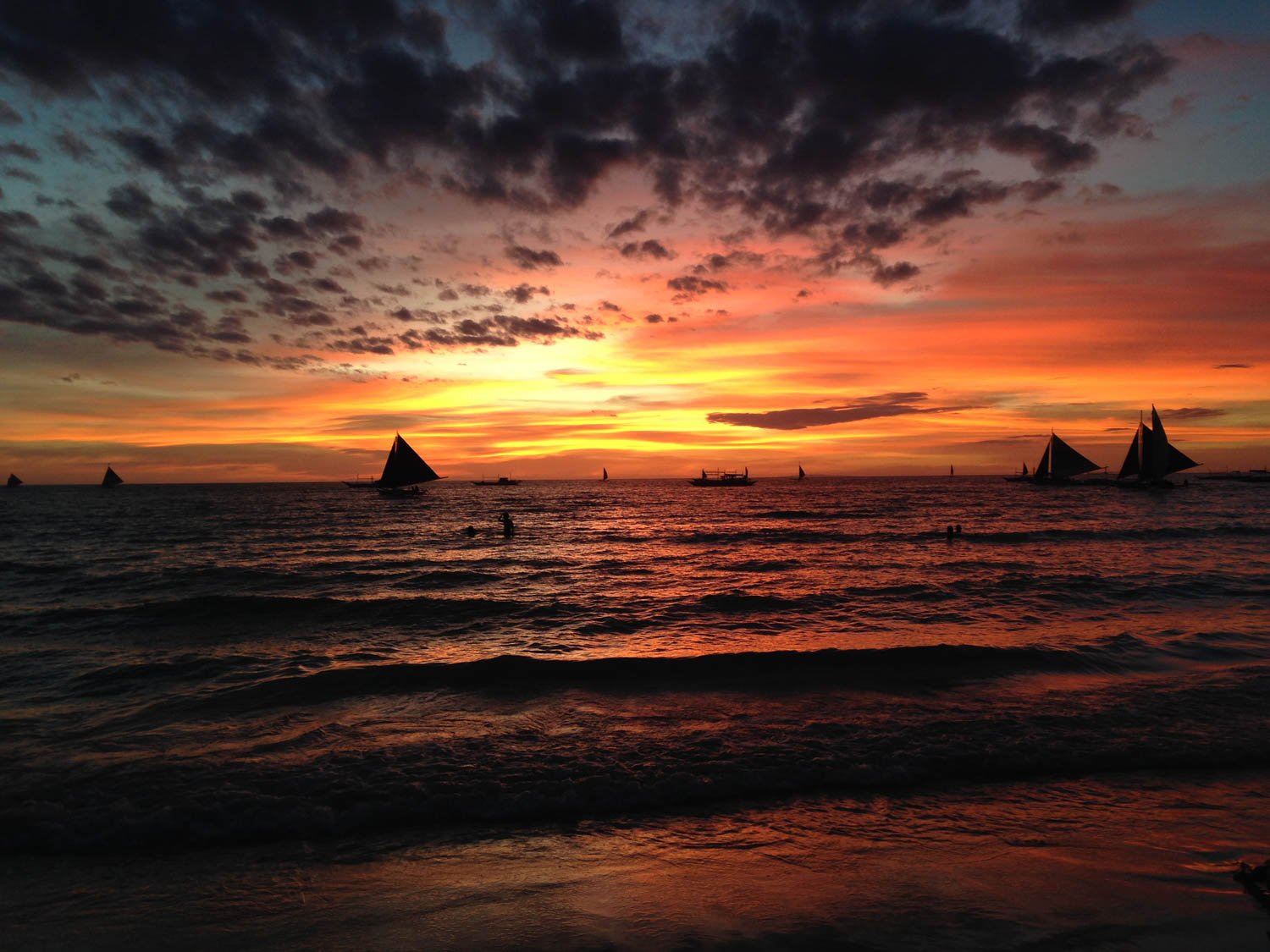 Boracay Sunset Sailboat