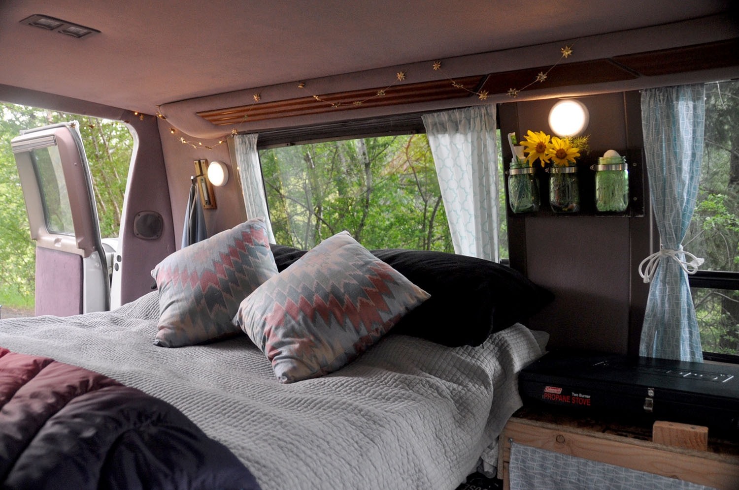 DIY Campervan Bed Frame Pillows