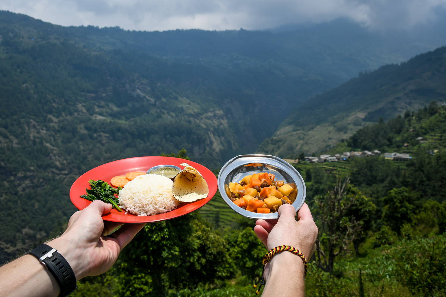 Mohare Danda Trek Food Dal Bhat