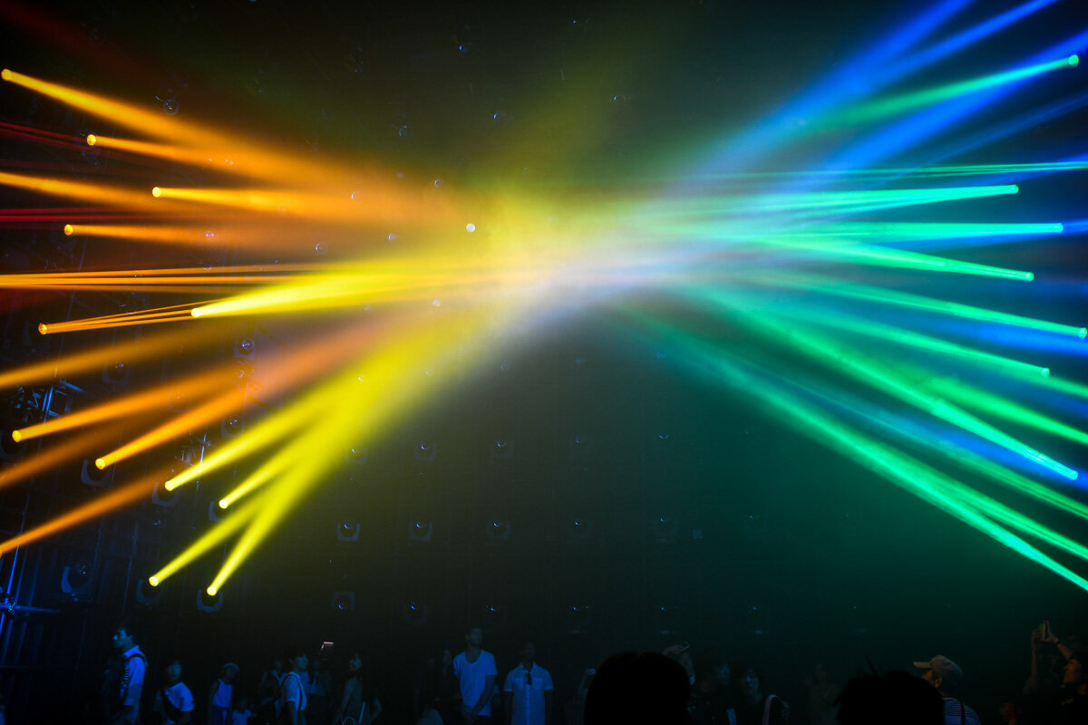 teamLab Borderless Tokyo Guide Light Show and Vortex