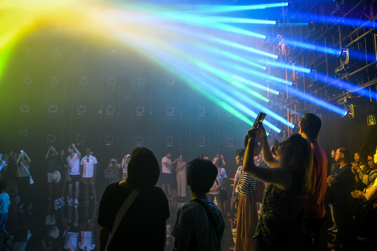 teamLab Borderless Tokyo Guide Light Show and Vortex