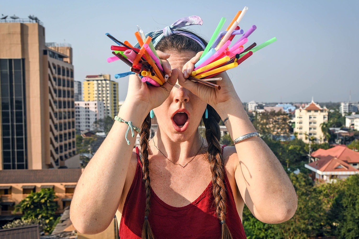 This photo was taken when we were living in Thailand and gave ourselves a challenge to pick up any straw we found on the ground for one week. This was just some of what we collected.