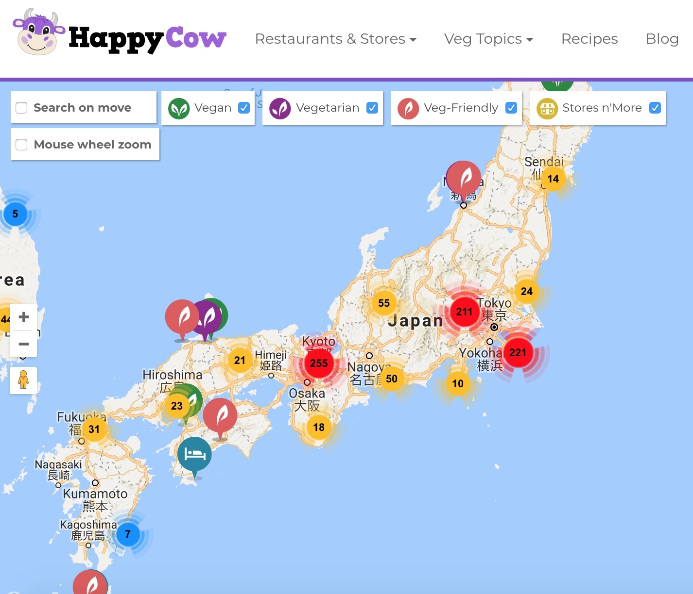 travel guide to japan Happy Cow Vegetarian travel in Japan