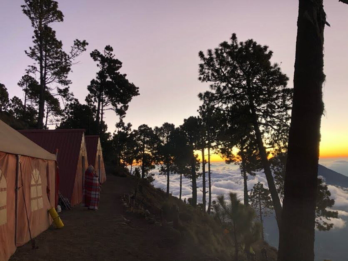 Base camp on Volcan Acatenango hike