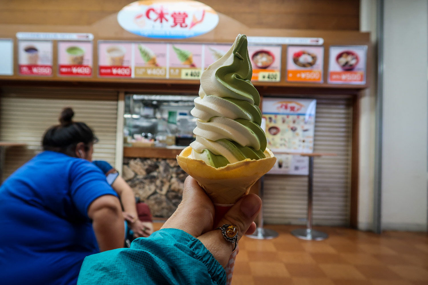 Tateyama Kurobe Alpine Route Japan Matcha Ice Cream Twist