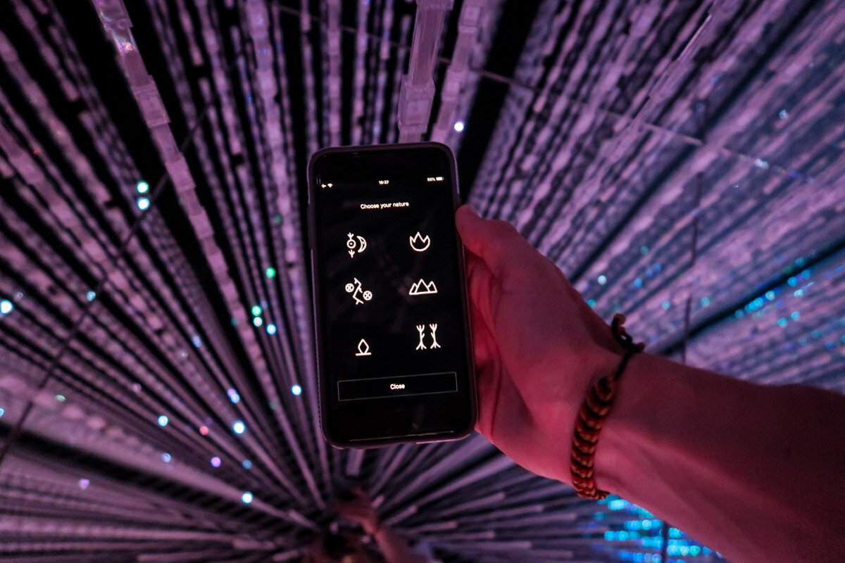 teamLab Borderless Tokyo Guide Crystal World Phone App