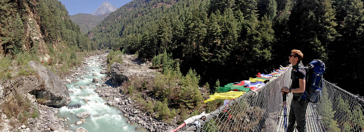 Suspension bridge panoramic