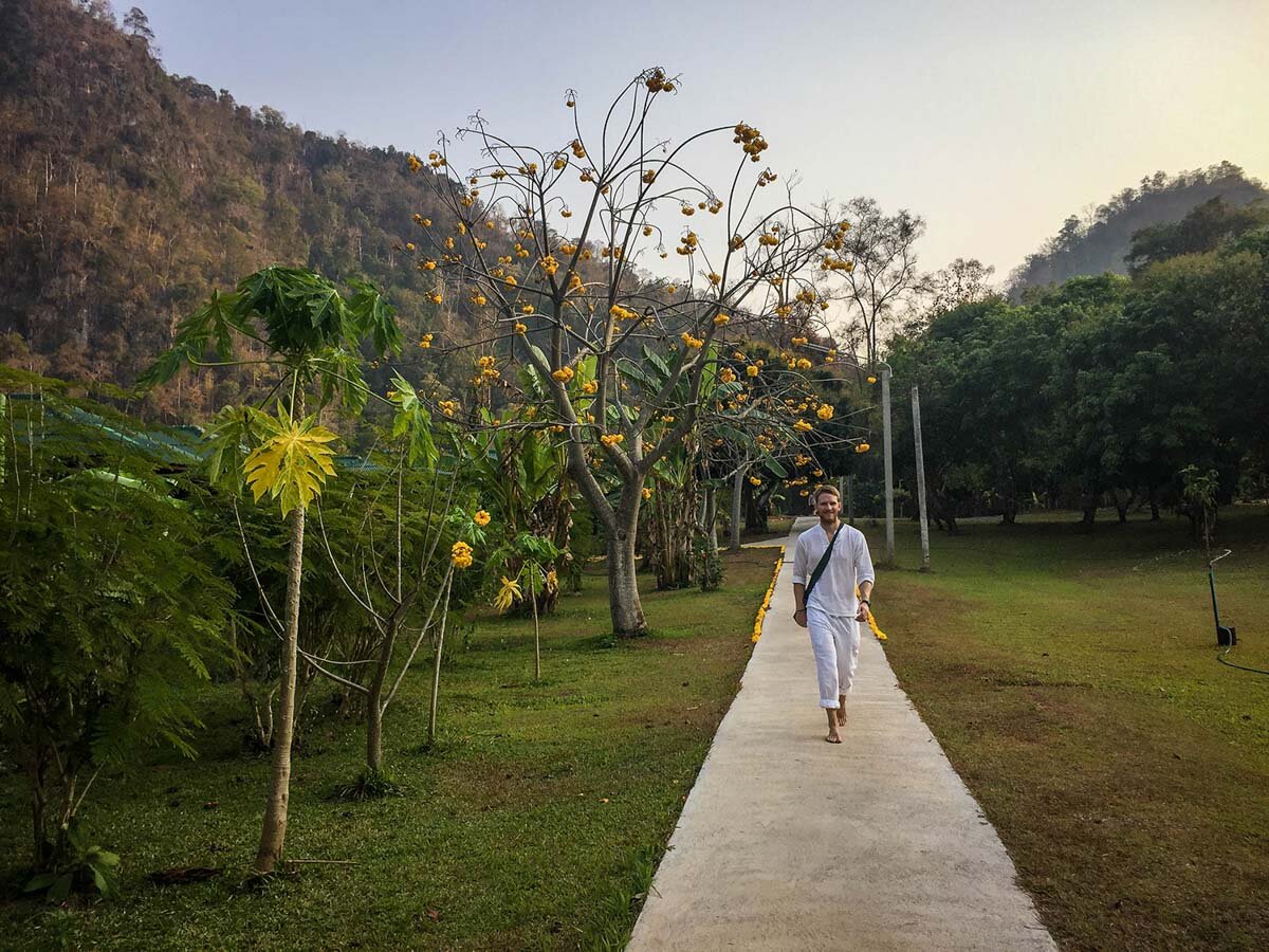 Meditation Retreat Thailand Forest Monastery Wat Pa Tam Wua Walking path