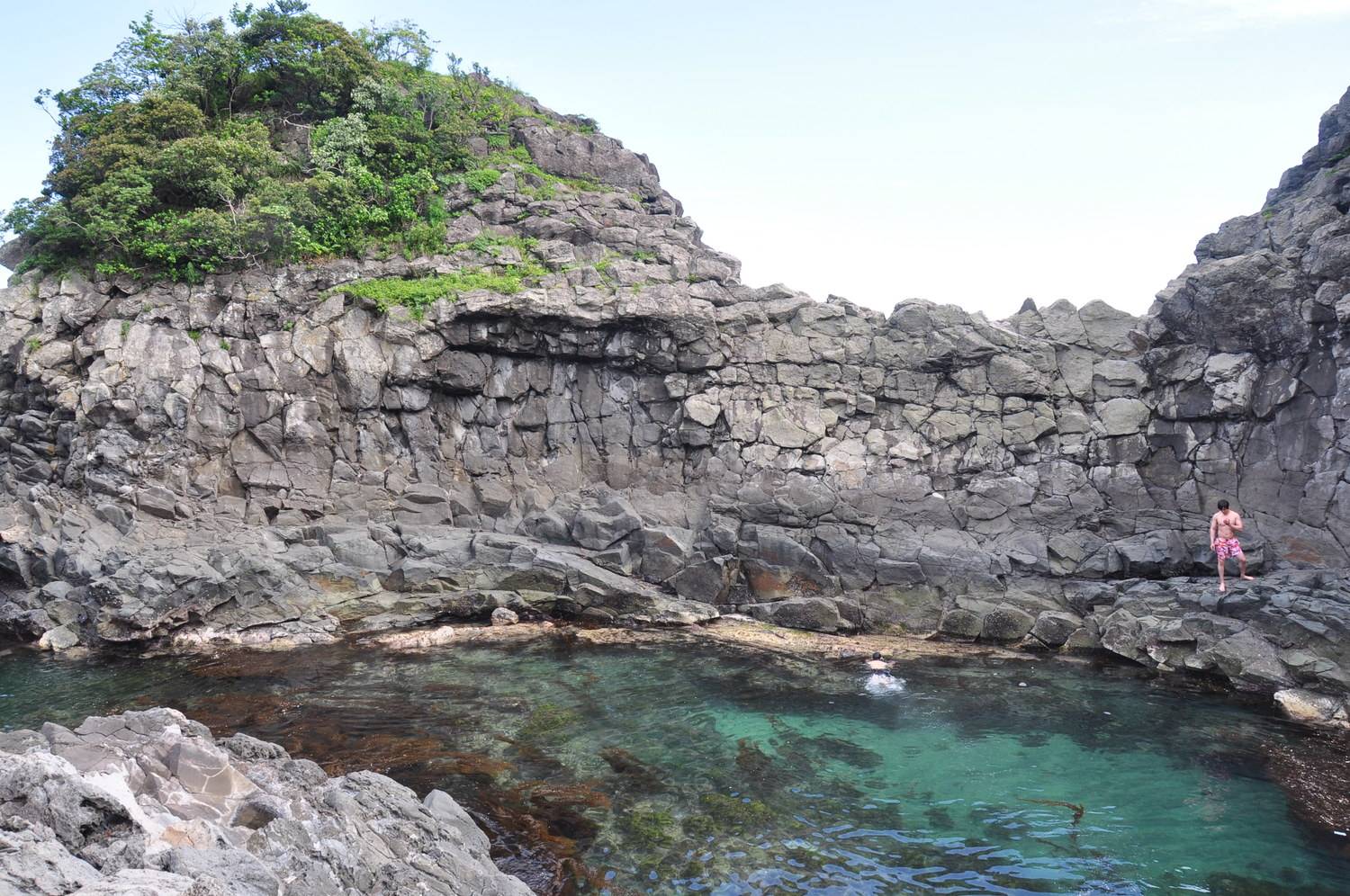Natural Swimming Pool Jeju Korea Near Oedolgae Rock