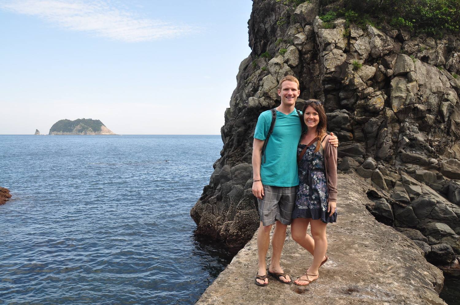 Natural Swimming Pool Jeju Korea Near Oedolgae Rock