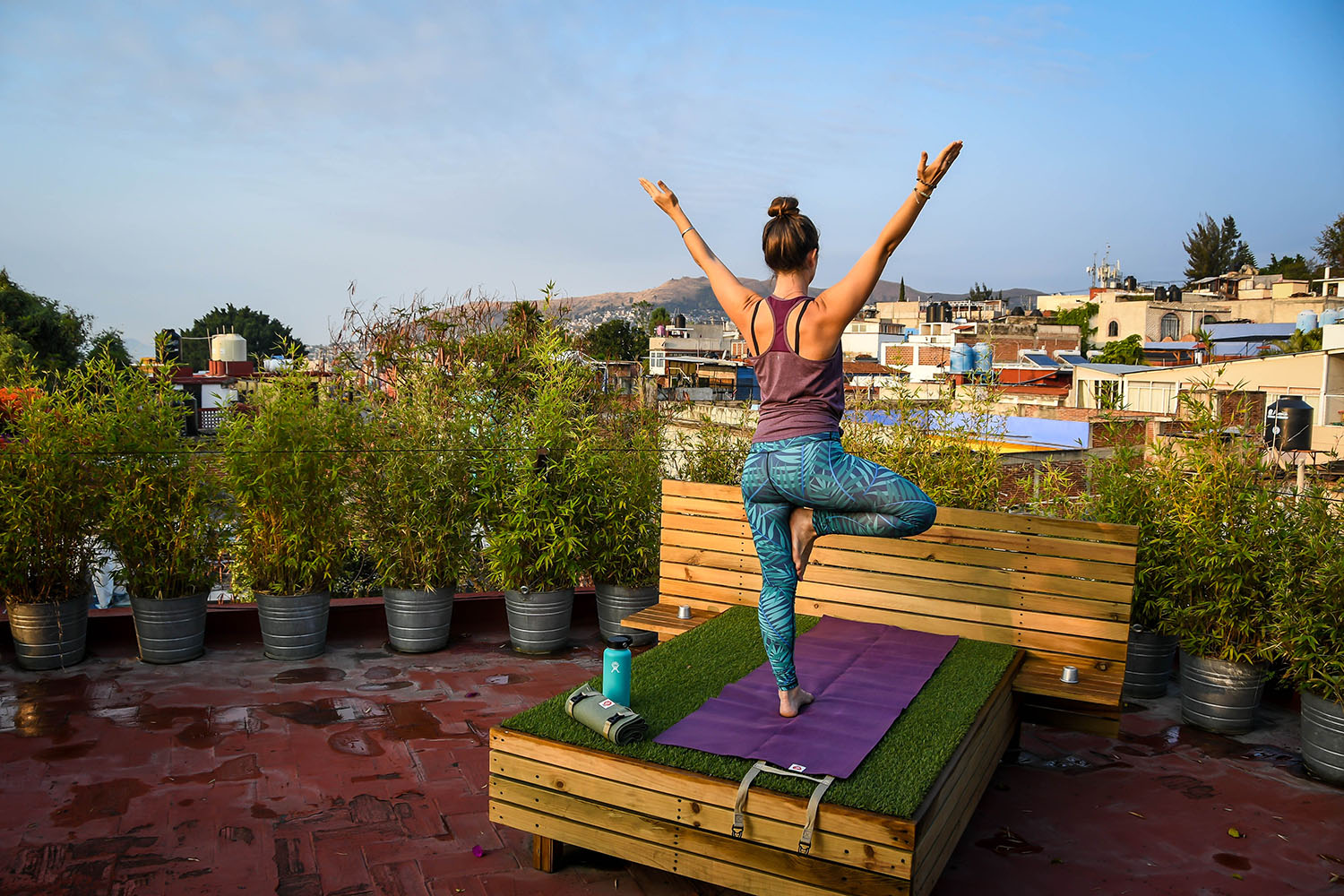 Oaxaca rooftop yoga