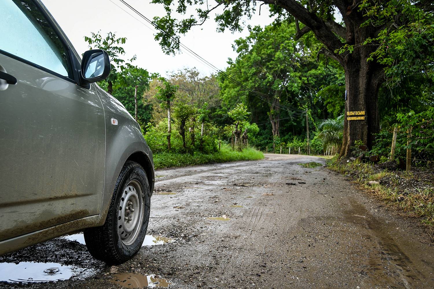 Renting a Car in Costa Rica Pot Holes
