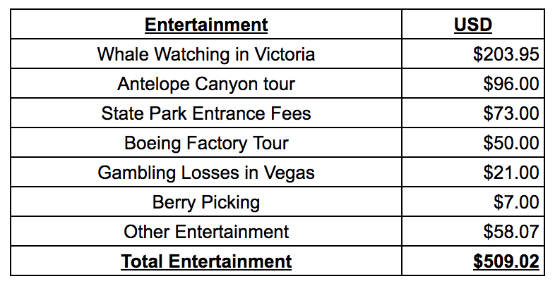 Campervan Budget 3 month Road Trip Entertainment