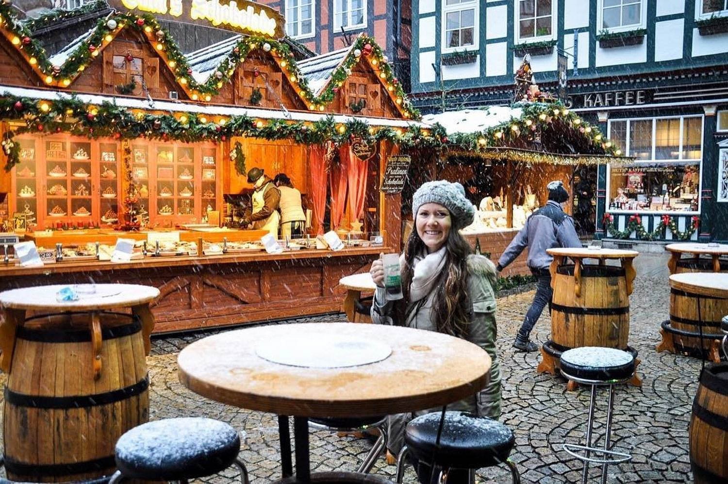 Sustainable Tourism in Germay Christmas Market Snowing