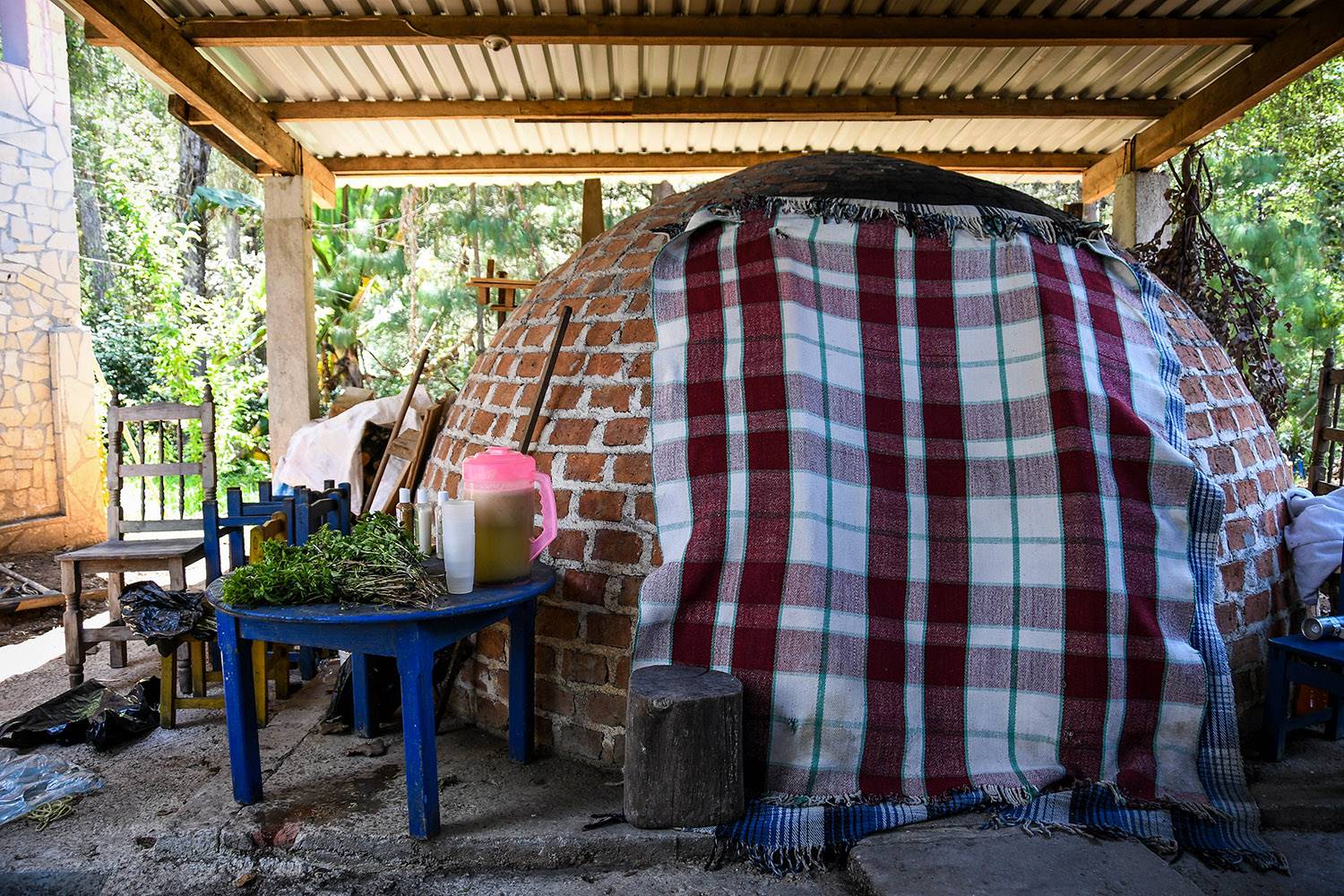 Temazcal Ceremony in Mexico Stone sweat Lodge