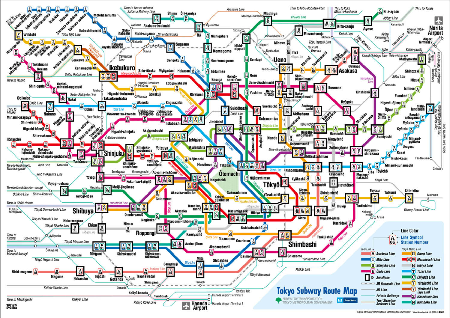 Tokyo Subway system map