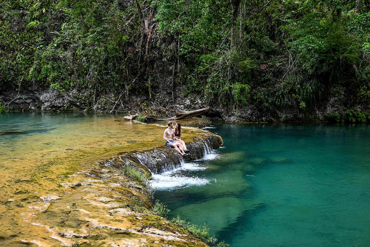 Ultimate Guide to Semuc Champey Waterfall Pools Couple