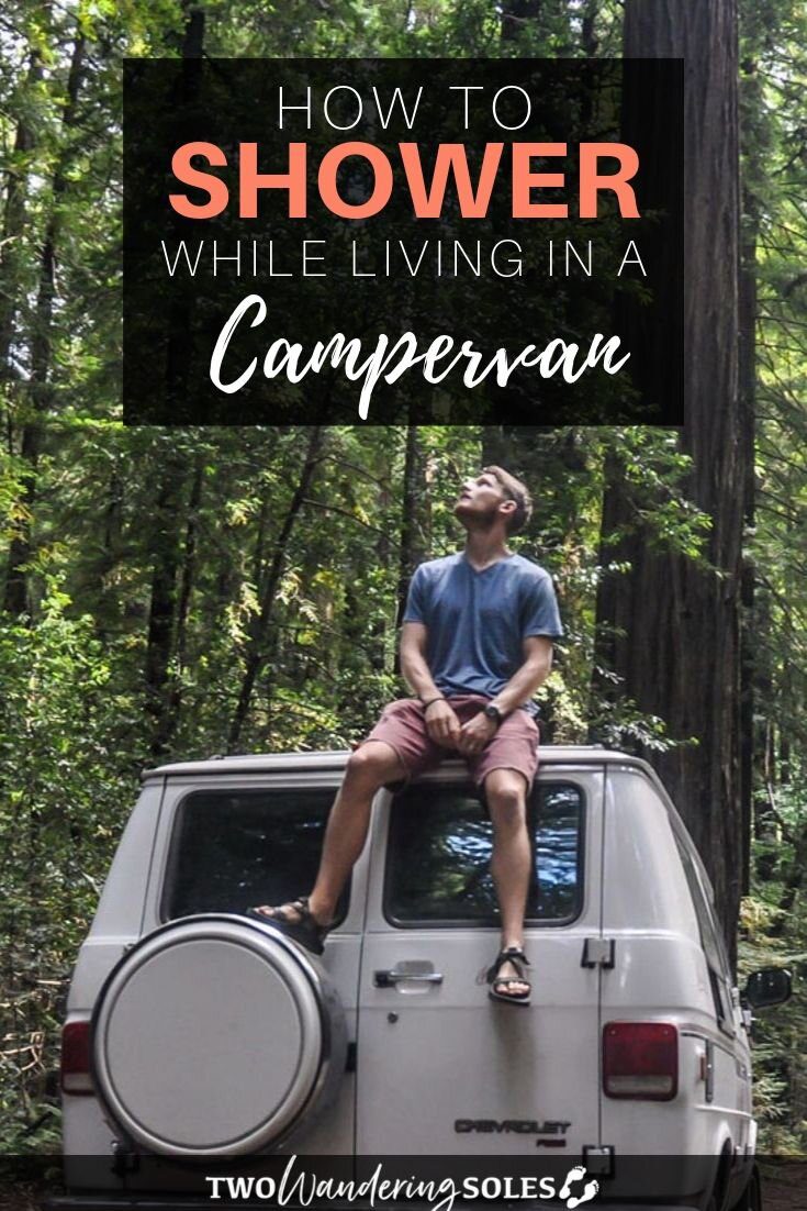 how to shower while living in a campervan