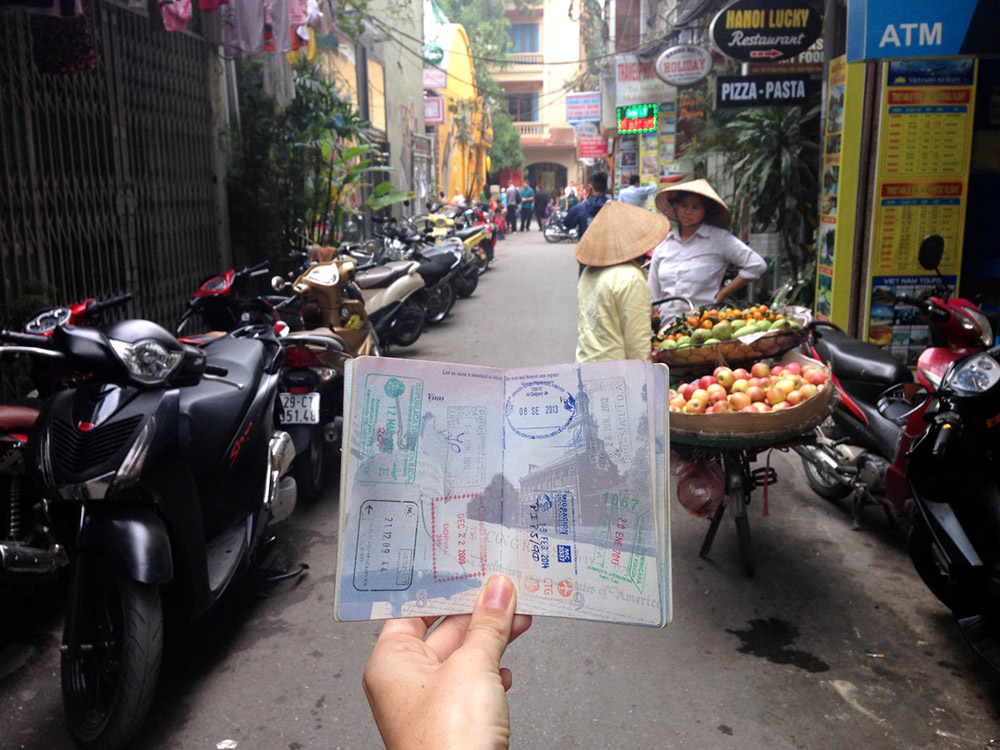 Vietnam Itinerary Passport in Hanoi Street