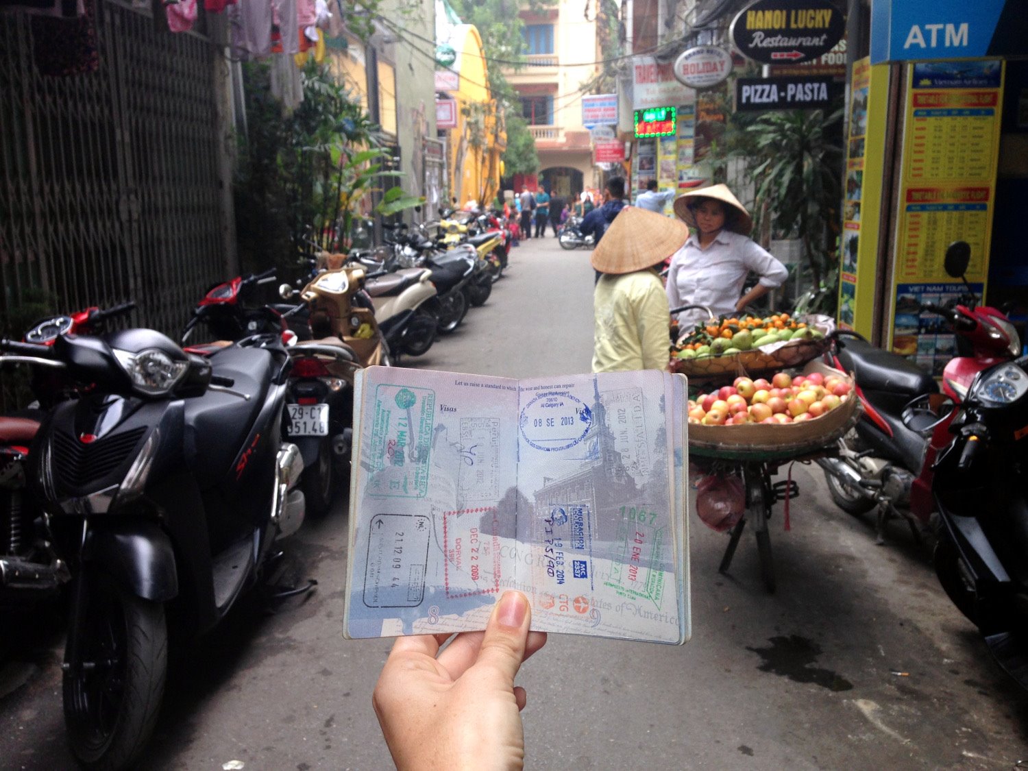 Vietnam Visa Passport in Hanoi Street