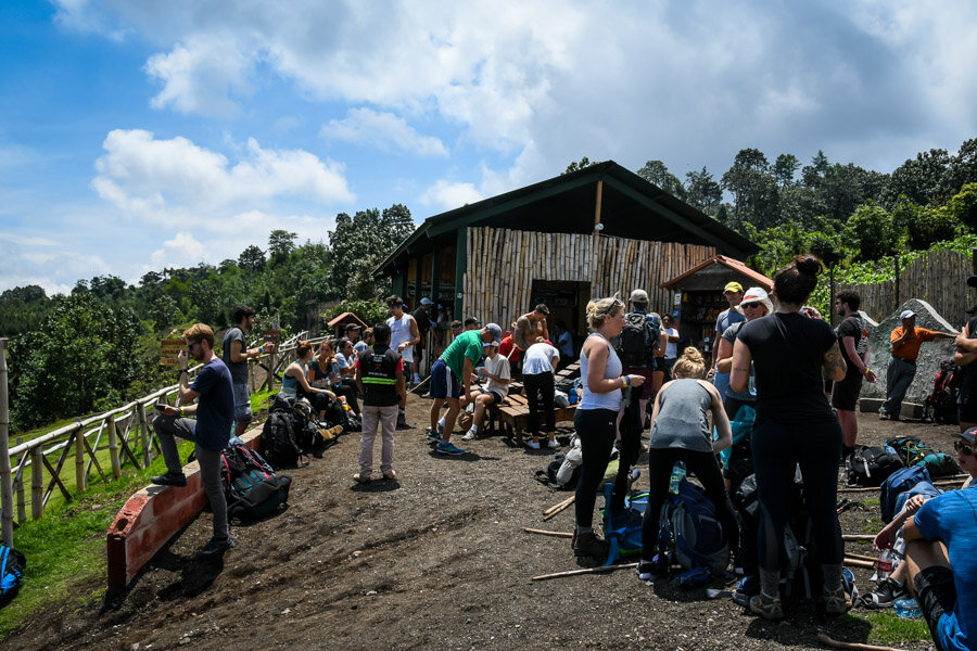 Rest stop on Volcan Acatenango hike